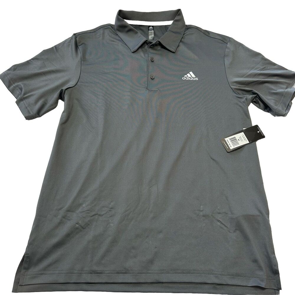 Adidas Golf ADVS20R772 Gray Short Sleeve Ultimate Solid Polo Shirt Men's Size M